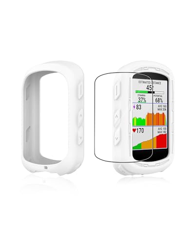 Hülle für Garmin Edge 540 Fahrradcomputer, yystao Silikon-Schutzhülle kompatibel mit Garmin Edge 840, mit weichem TPU Schutzfolie - Stoßfest, Staubdicht, Wasserdicht, Weiß von yystao