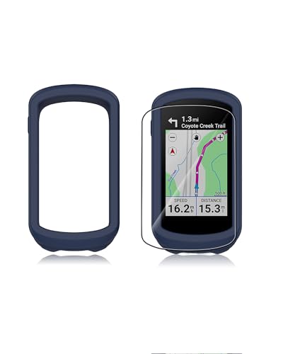 Hülle für Garmin Edge Explore 2 Fahrradcomputer, yystao Silikon-Schutzhülle kompatibel mit Garmin Explore2, mit weichem TPU Schutzfolie - Stoßfest, Staubdicht, Wasserdicht, Blau von yystao