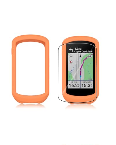 Hülle für Garmin Edge Explore 2 Fahrradcomputer, yystao Silikon-Schutzhülle kompatibel mit Garmin Explore2, mit weichem TPU Schutzfolie - Stoßfest, Staubdicht, Wasserdicht, Orange Hülle für Garmin Edge Explore 2 Fahrradcomputer, yystao Silikon-Schutzhülle kompatibel mit Garmin Explore2, mit weichem TPU Schutzfolie - Stoßfest, Staubdicht, Wasserdicht, Orange von yystao