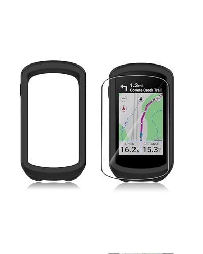 Hülle für Garmin Edge Explore 2 Fahrradcomputer, yystao Silikon-Schutzhülle kompatibel mit Garmin Explore2, mit weichem TPU Schutzfolie - Stoßfest, Staubdicht, Wasserdicht, Schwarz von yystao
