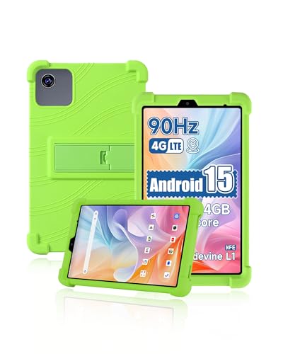 Schutzhülle für ALLDOCUBE iPlay 60 mini Tablet 8.7 Zoll 2025 neueste, yystao Kinder Weiche Silikon-Tablet-Hülle kompatibel mit ALLDOCUBE iPlay 60mini, verstellbarem Ständer (Grün) von yystao