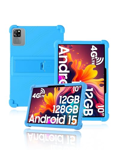 Schutzhülle für Blackview Tab 60 Pro 10.1 Zoll 2025 neueste, yystao Kinder Weiche Silikon-Tablet-Hülle kompatibel mit Blackview Tablet 10 inch, verstellbarem Ständer (Blau) von yystao