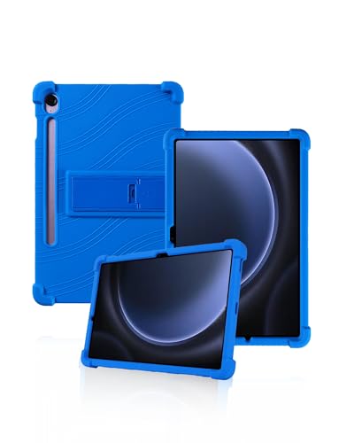 Schutzhülle für Samsung Galaxy S10 FE+ Tablet 13.1 Zoll 2025 neueste, yystao Kinder Weiche Silikon-Tablet-Hülle kompatibel mit Galaxy Tab S10 FE+, verstellbarem Ständer (Azurblau) von yystao