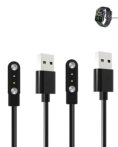 yystao (2 Stück) Kabel für STECEi T50S Smart Watch 1.85", Stabiles magnetisches USB Ladekabel kompatibel mit STECEi T50S von yystao