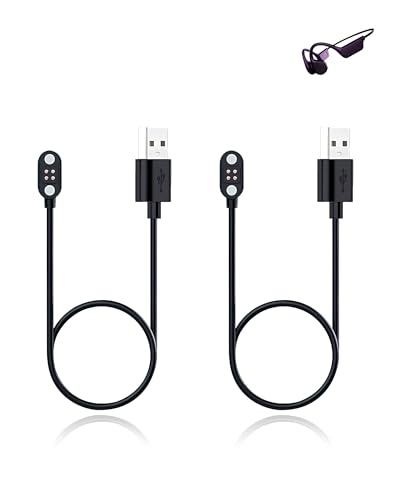 yystao (2 Stück) Ladekabel für Atopskins Kopfhörer Schwimmen, Stabiles magnetisches USB Ladekabel kompatibel mit Atopskins 344-DC-EU von yystao