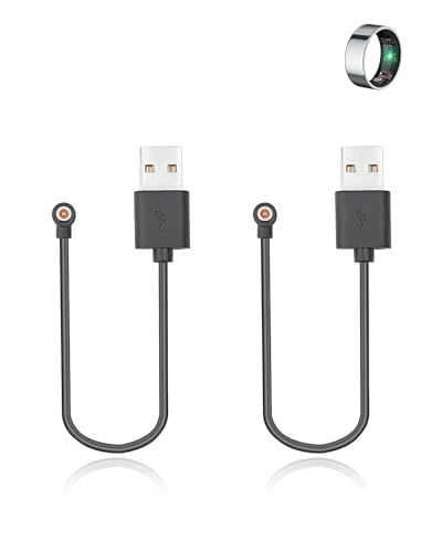 yystao (2 Stück) Ladekabel für IUHFSIFS Smart Ring WUCANG-ring, Stabiles magnetisches USB Ladekabel kompatibel mit IUHFSIFS von yystao