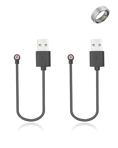 yystao (2 Stück) Ladekabel für findtime Smart Ring, Stabiles magnetisches USB Ladekabel kompatibel mit findtime ZHUR03-09 von yystao