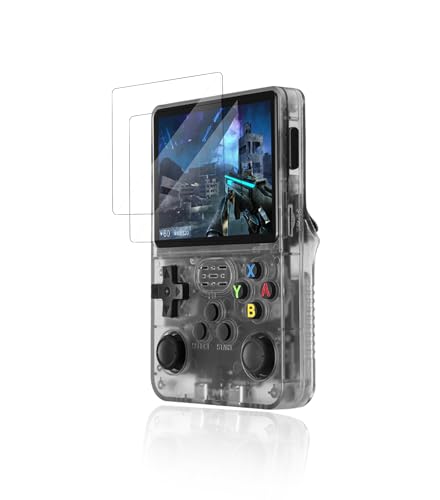 yystao (2 Stück) Schutzfolie für R36S Handheld-Spielekonsole, Temperiertes Glasfolie – Härte 9H, kratzfest, touchempfindlich, fingerprintabweisend, blasenfrei. von yystao