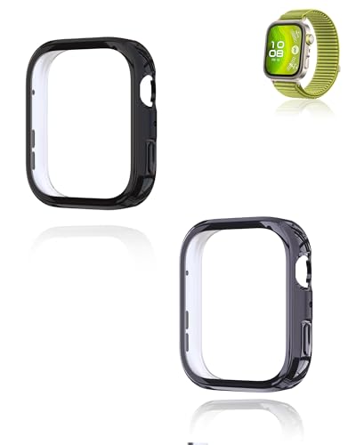 yystao (2er Pack) Schutzhülle für Huawei FIT 4 Pro, härtere PC-Schutzhülle mit 9H-Glas-Schutzfolie, vollumfassende einheitliche Schutzabdeckung, Schwarz & Violett von yystao