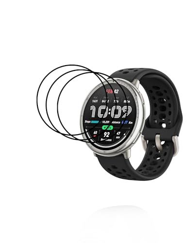yystao (3 Stück) Schutzfolie für AMAZFIT Active2, PMMA-Material Displayschutzfolie, hochauflösend, kratzfest, berührungsempfindlich, Anti-Fingerprint von yystao