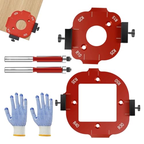 2 x Winkel-Positionierungsmodelle – Router-Winkelradiusführungen aus Aluminiumlegierung, 8-in-1-Routing-Vorlagen-Set | Holzbearbeitungswerkzeug für , Parf 2 x Winkel-Positionierungsmodelle – Router-Winkelradiusführungen aus Aluminiumlegierung, 8-in-1-Routing-Vorlagen-Set | Holzbearbeitungswerkzeug für , Parf von yztju