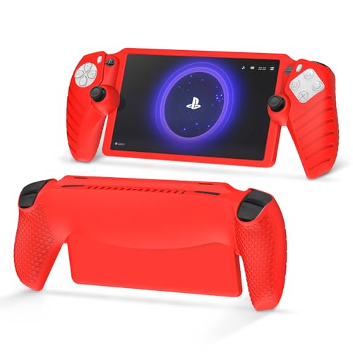zZjoOoj Hülle für Playstation Portal/PS Portal/PS5 Portal(2023),Weiche Silikon Schutzhülle Case-Rot von zZjoOoj