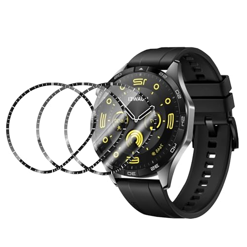 zZjoOoj 3 Stück für Huawei Watch GT 4 46mm Schutzfolie,HD Displayschutzfolie mit Weiche TPU Displayschutz von zZjoOoj
