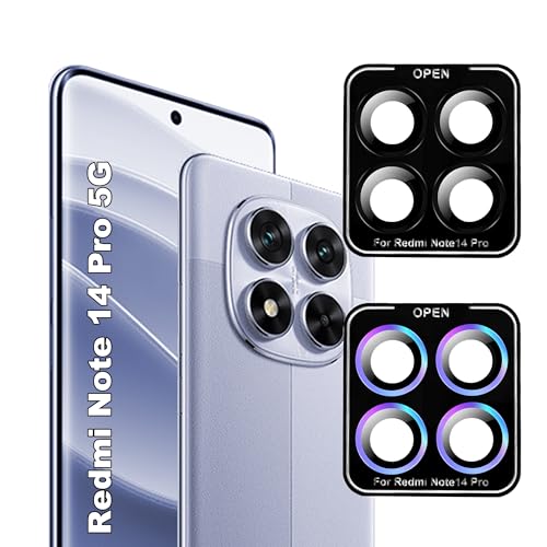 zZjoOoj Camera Protection for Xiaomi Redmi Note 14 Pro 5G / Xiaomi Poco X7 5G, Individual Camera Screen Protector for Tempered Glass [HD Clear] [Multi-Colour + Black] von zZjoOoj