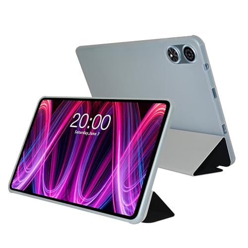 zZjoOoj Case for Teclast T60 Plus (2024 12 Inch) Tablet Case,Ultra Thin PU Leather Folio Folding Soft TPU Back Cover Folding Stand Protective Case, Matt Transparent Back, Thin and Light - Black von zZjoOoj