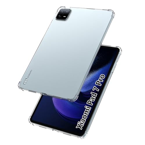 zZjoOoj Hülle Kompatibel mit Xiaomi Pad 7/7 Pro (11,2 Zoll) 2025 Tablet Case,Ultra Thin Lightweight Protective Case, Soft TPU Thin Shockproof Tablet Protective Case (Transparent) von zZjoOoj