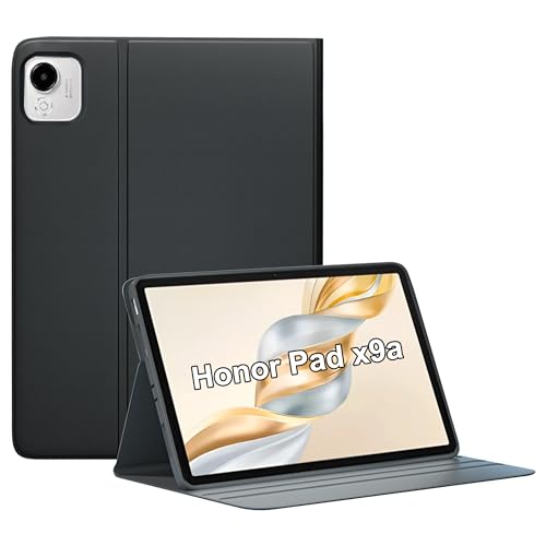 zZjoOoj Hülle für Honor Pad x9a Tablette Case(No Pen Slot),Ultradünn leicht Schutzhülle Case mit Standfunktion und Auto Schlaf/Wach Funktion,Schwarz von zZjoOoj