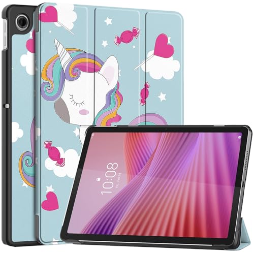 zZjoOoj Hülle für Lenovo Tab 2025 10.1 Inches (TB-311FU/TB-311XU) Tablette Case,Ultradünn leicht Schutzhülle Case mit Standfunktion und Auto Schlaf/Wach Funktion,Unicorn von zZjoOoj