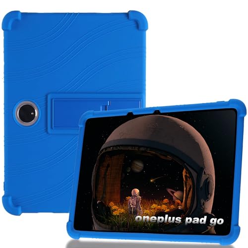 zZjoOoj Hülle für Oneplus Pad GO/Oppo Pad Neo (2024) 11.4'' Tablette Case,Soft Schutzhülle Liquid Silicone Tablette Cover,Hochwertiges Silikon Premium TPU hülle mit Standfunktion -Marineblau von zZjoOoj