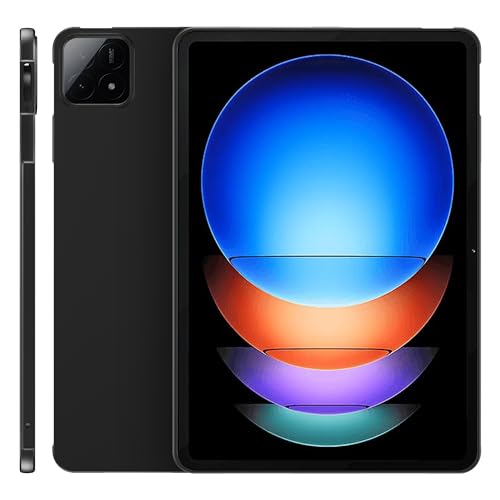 zZjoOoj Hülle für Xiaomi Pad 6s Pro (2024) 12.4'' Tablette Case,Soft Schutzhülle Liquid Silicone TPU Tablette Cover - schwarz von zZjoOoj