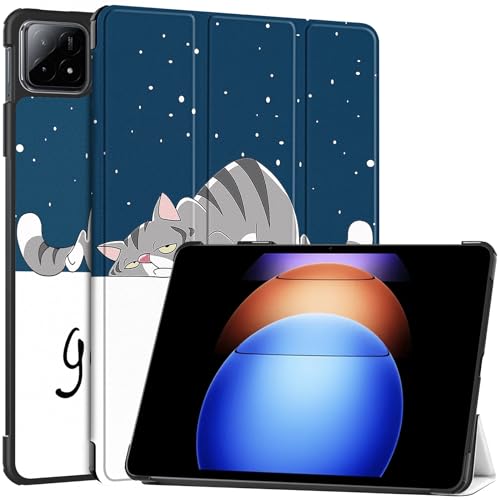 zZjoOoj Hülle für Xiaomi Pad 6s Pro (2024) 12.4'' Tablette Case Cover,Ultradünn leichtSchutzhülle Case mit Standfunktion und Auto Schlaf/Wach Funktion - Träum süß von zZjoOoj