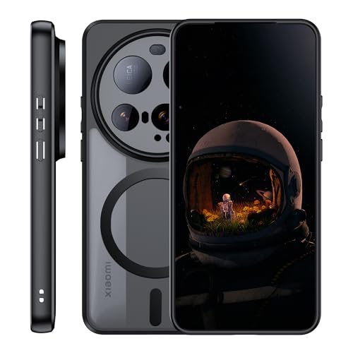 zZjoOoj Matte Mobile Phone Hülle for Xiaomi 15 Ultra Case, Shockproof Magnetic Back Thin Case Translucent Protective Cover Case for Xiaomi 15 Ultra - Matt Schwarz von zZjoOoj