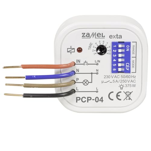 Zamel PCP-04 Zeitrelais Multifunktionsrelais für Unterputz Dosen Zeitschalter 8 Verschiedene Funktionen Zeitsteuerung Zeitschaltung Impulsrelais von zaMel