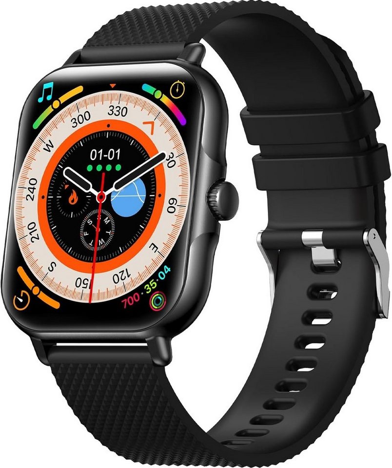 zaisia Herren's & Damen's Fitness Tracker IP68 Wasserdicht Smartwatch (1,83 Zoll, Android/iOS), mit Herzfrequenz-Schlaf Nachrichten und Anrufbenachrichtigungsfunktion von zaisia