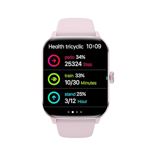 zaisia Smartwatch für Damen Herren, Smart Watch mit Telefonfunktion 1,85" Zoll Touchscreen Fitness Tracker, IP68 Wasserdicht Fitnessuhr mit Schrittzähler, Mehrere Sportmodi Armbanduhr für Android iOS von zaisia