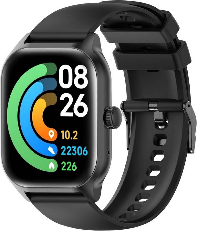 zaisia für Herren Damen Touchscreen mit Telefonfunktion Smartwatch (2.01 Zoll, Andriod iOS), mit Herzfrequenzmonitor Schlafmonitor Schrittzähler, IP68 Wasserdicht von zaisia