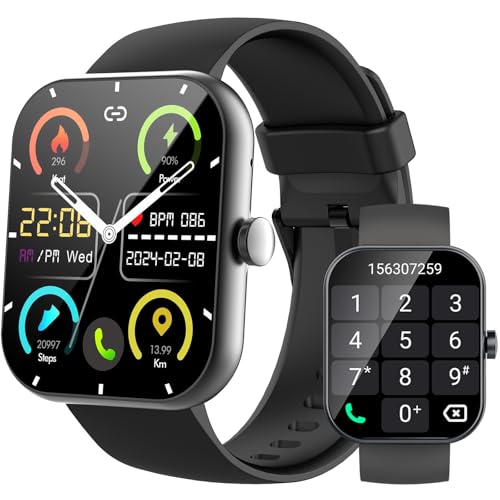 Smartwatch Herren Damen, 1,96" Touchscreen Smart Watch mit Telefonfunktion, IP68 Wasserdicht Fitnessuhr mit Herzfrequenzmonitor Schlafmonitor Schrittzähler, 100+ Sportmodi Sportuhr für iOS Android Smartwatch Herren Damen, 1,96" Touchscreen Smart Watch mit Telefonfunktion, IP68 Wasserdicht Fitnessuhr mit Herzfrequenzmonitor Schlafmonitor Schrittzähler, 100+ Sportmodi Sportuhr für iOS Android von zakotu