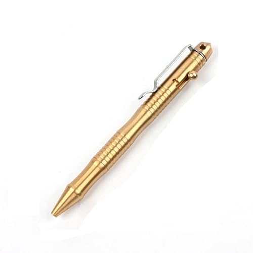 zalati Kugelschreiber, massives Messing, EDC, einziehbar, mit Clip für Signature Pocket Geschenkstift von zalati