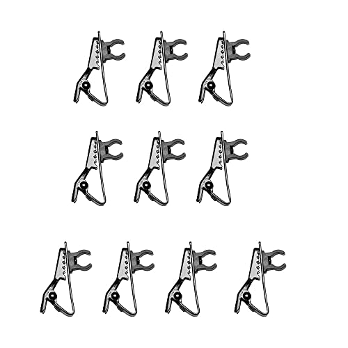 zalati Mikrofon-Reversclip, 10 Stück, tragbare Mini-Krawatten-C-Schnalle für Anstecker, Lavalier-Mikrofon, 6 mm von zalati