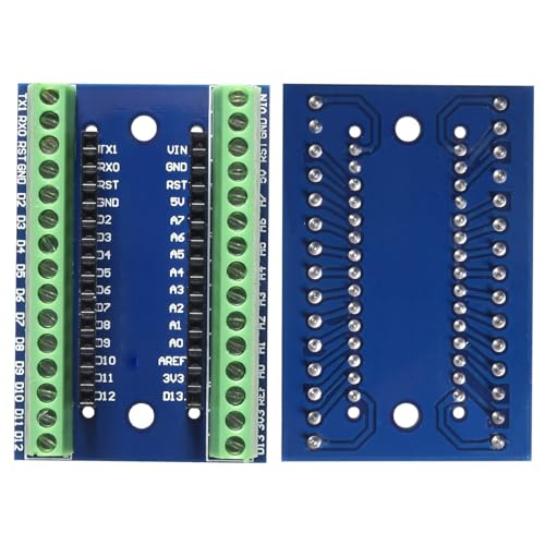 zalati Terminal-Adapter-Erweiterungsplatine, 2 Stück, IO Shield, einfaches Erweiterungsplattenmodul für Nano V3.0 Arduino Board von zalati