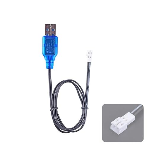 zalati USB-Ladekabel PH2.0-2P Steckverbinder für 3,7 V Li-Ion- und Li-Po Akku Mini RC Amphibien Stunt Auto Boot LKW Spielzeug - weibliches Terminal von zalati
