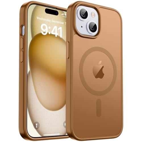 zapica Magnetische Schutzhülle für iPhone 15 Plus & iPhone 14 Plus, kompatibel mit MagSafe, 3 m Fallschutz in Militärqualität, schlank, durchscheinend, matt, stoßfest, kratzfest, Braun zapica Magnetische Schutzhülle für iPhone 15 Plus & iPhone 14 Plus, kompatibel mit MagSafe, 3 m Fallschutz in Militärqualität, schlank, durchscheinend, matt, stoßfest, kratzfest, Braun von zapica