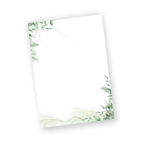 Briefpapier Blättertraum DIN A4 (20, Briefbögen einzeln) von zartbesaitet.com Schöne Produkte aus Papier