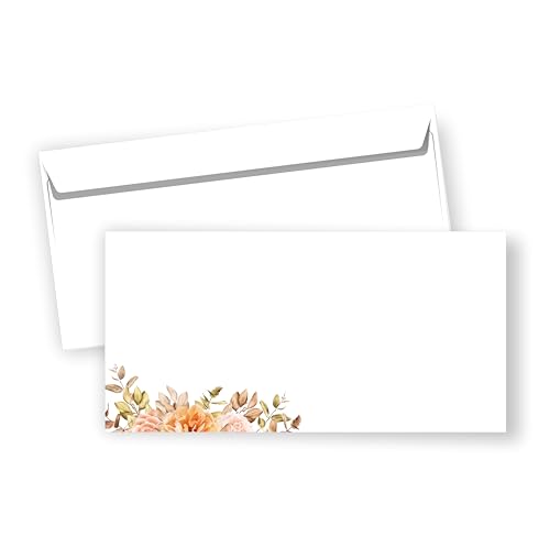 Briefumschläge DIN lang selbstklebend (Wildrose, 100) von zartbesaitet.com Schöne Produkte aus Papier