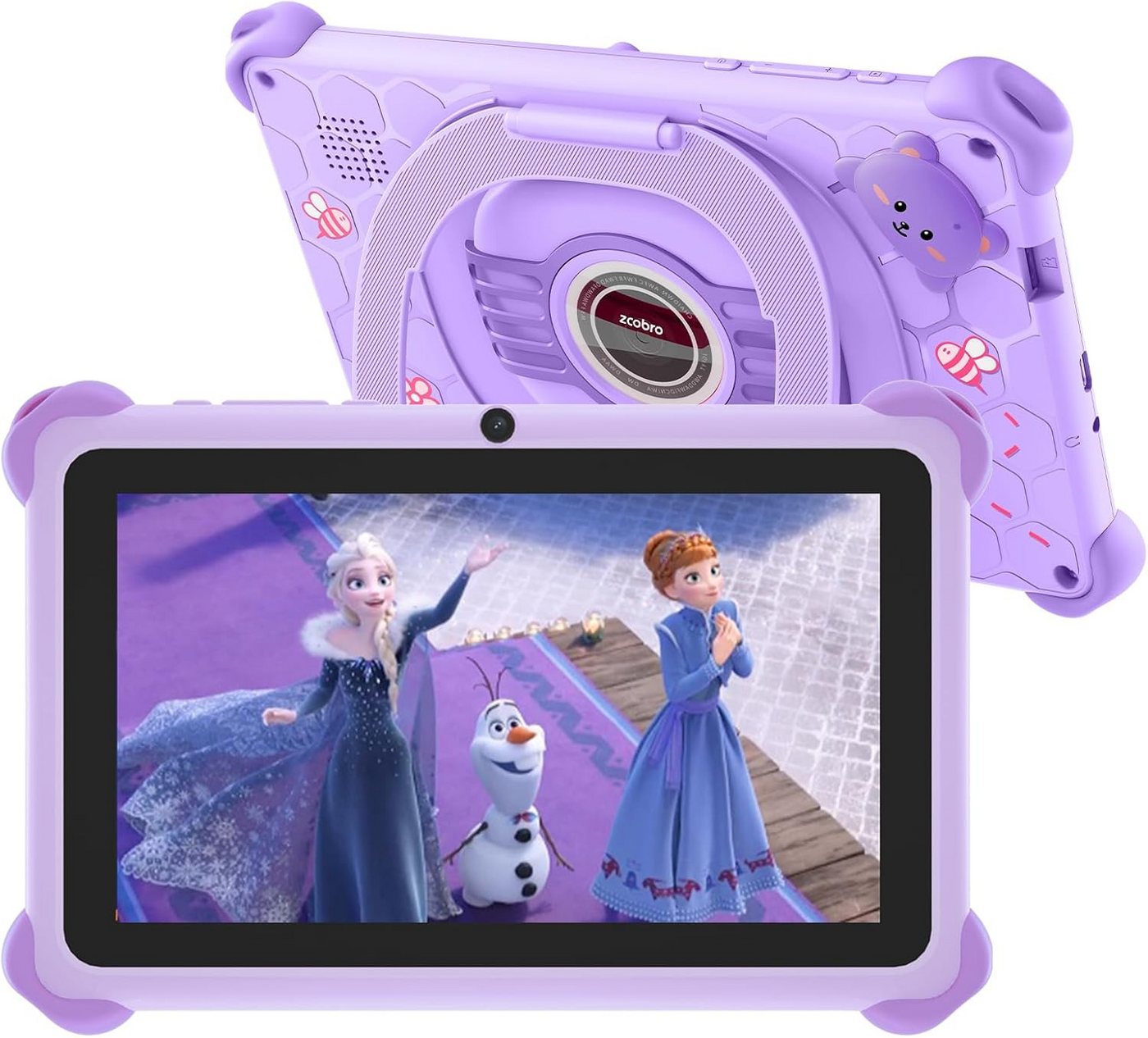 zcobro für Kinder mit Hülle Tablet (32 GB, Android 10, Wi-Fi, Bluetooth, Type-C, Kindersicherung, mit Quad Core) von zcobro