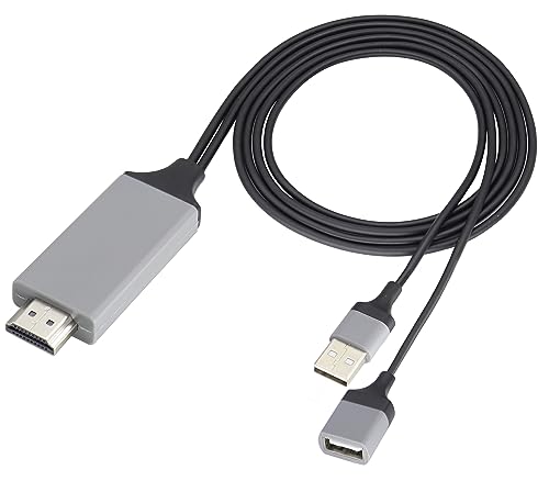 zdyCGTime High-Speed USB Stecker+Buchse zu HDMI Kabel, 4K High-Definition Video zu Digital Konvertierungskabel, kompatibel mit Ultra-High-Definition TV/Monitor/PC/PS5/Xbox von zdyCGTime