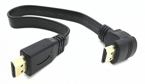 zdyCGTime 1 FT flach Slim High Speed HDMI Verlängerung Kabel A Stecker auf 90 Grad bis Winkel A Stecker Kordel von zdyCGTime