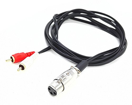 zdyCGTime 10 ft/3 m XLR Y Splitter Patch Kabel, 1 XLR Female zu 2 RCA Stecker Stereo-Stecker Adapter Kabel von zdyCGTime