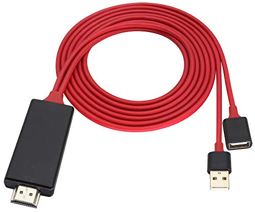 zdyCGTime 1080P/60Hz 2,4G HD HDMI-Männlich auf 2 USB-Weiblich/Männlich Kabel,Telefon und Tablet-Computer HDMI-Kabel mit Gleichem Bildschirm 2 in 1,Benutzt für HDTV,Monitor usw.(1m/1Stück) von zdyCGTime