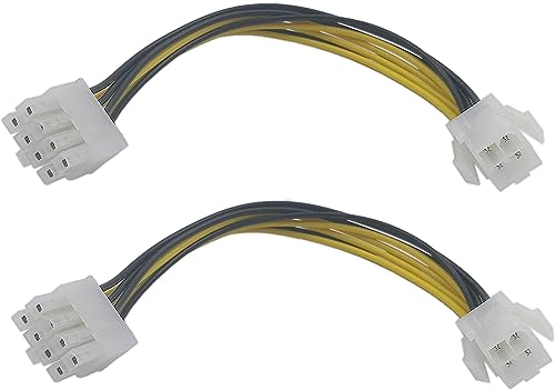 zdyCGTime 2 Pack Pin Stecker auf 8 Pin Buchse PCI Express Power Kabel von zdyCGTime