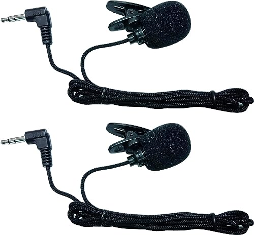 zdyCGTime 3,5mm Audio-Mini-Mikrofon von Mann zu Mann Lavalier tragbares Mikrofon,das für Mikrofonsysteme, Sprachverstärker,Lautsprecher,Lehrer,Vorträge und verwendet Wird.(2Stück/1,1M) von zdyCGTime