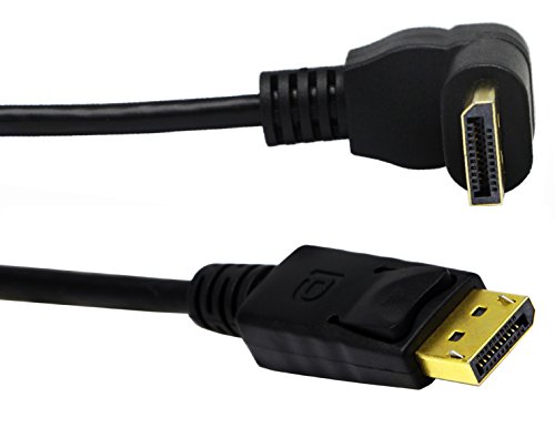 zdyCGTime 90° abgewinkelt vergoldet DP-zu-DP-Kabel,Displayport Männlich auf Displayport Männlich Audio- und Video-Verlängerungs Adapter Kabel.(30 cm/Down M/M) von zdyCGTime