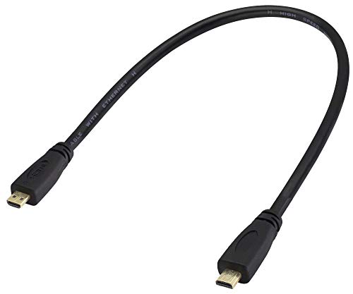 zdyCGTime Hochgeschwindigkeits Micro zu Micro HDMI Stecker 4k,D-Typ Micro HDMI Kabel Videokabel,Anschluss von Smartphones,Tablets,Kameras und Anderen Geräten. (M/M 30cm) von zdyCGTime