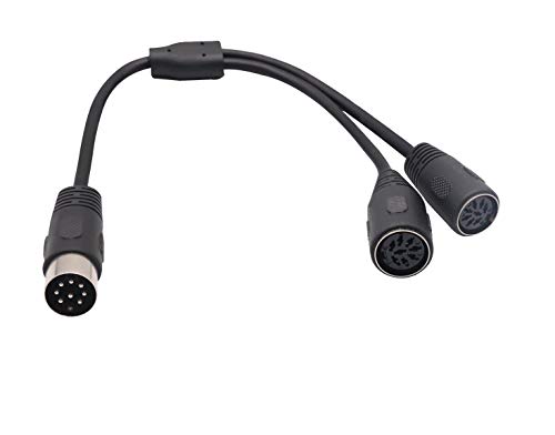 zdyCGTime MINI Din 8 Polig Männlich auf Weiblich Audio Lautsprecherkabel Din 8 Polig 1 Stecker auf 2 Buchse Audiosystem Mikrofon Signalsteuerung Splitter Verlängerungskabel (30 cm/1Fuß-8Pin) von zdyCGTime