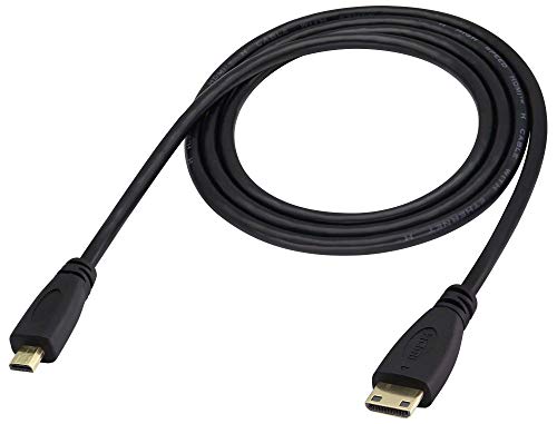 zdyCGTime Micro HDMI Konverter für Mini HDMI Männlich, Hochgeschwindigkeits Micro HDMI Kabel 4k,kompatibel mit Digitalkameras,Tablets,Monitoren und Anderen Geräten.(1m) von zdyCGTime