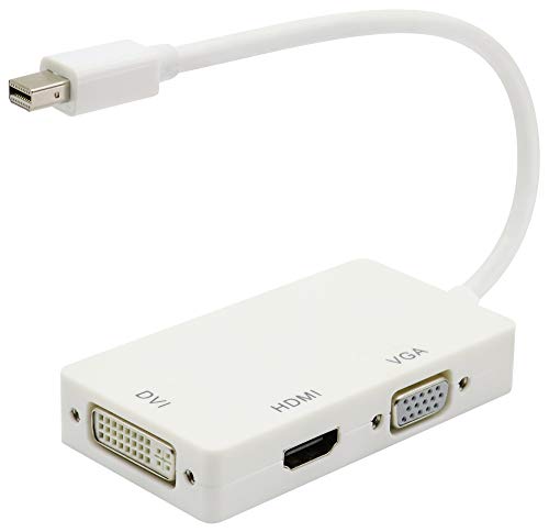 zdyCGTime Mini DP(Thunderbolt) Männlich auf HDMI/VGA/DVI Weiblich-Video konverter Kabel,Kompatibel mit Laptops,Monitoren,HDTVs,Projektor usw.der Mini DP-Schnittstelle. von zdyCGTime